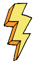 Gaudy lightning bolt flashing gif